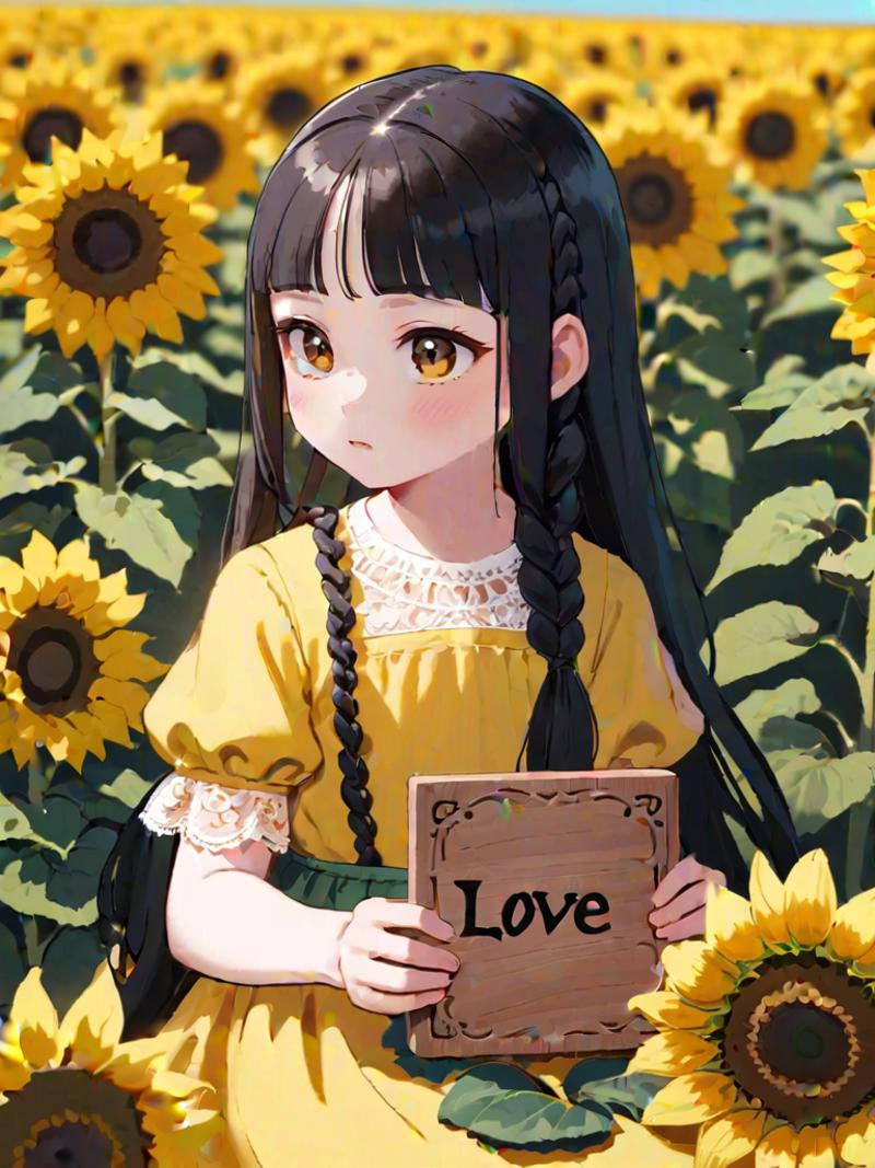 00889-3293248095-A young girl with long black hair in braids sitting pensively in a sunny flower field of yellow sunflowers. She is wearing a pal.png